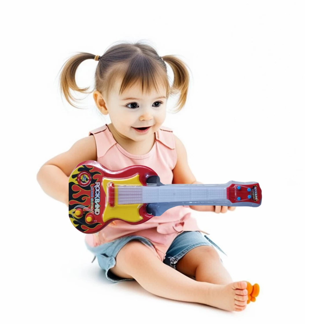 Kids Musical Guitar Toy | Music & Lights Guitar for Kids  (15 cm)