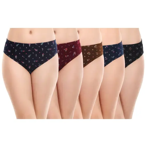 DG DHARANI ROSME Printed Cotton Panties (Combo Pack of 5)