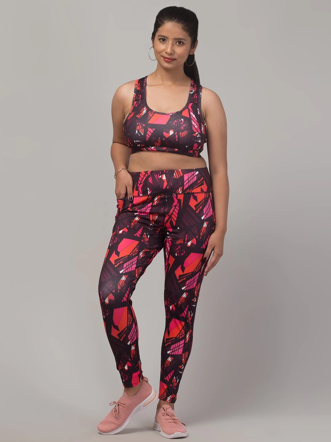 Latest Stylish High Quality Printed Sports Wear Set/Printed Gym Tights and Bra Set/Printed Yoga Wear Set For Women's & Girls