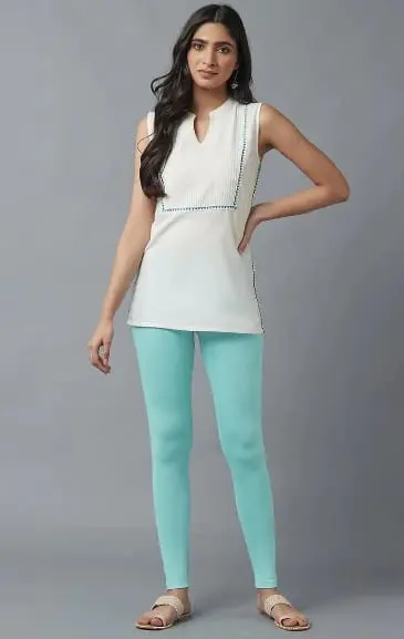 JEGGING FOR WOMEN PLAIN SKY BLUE