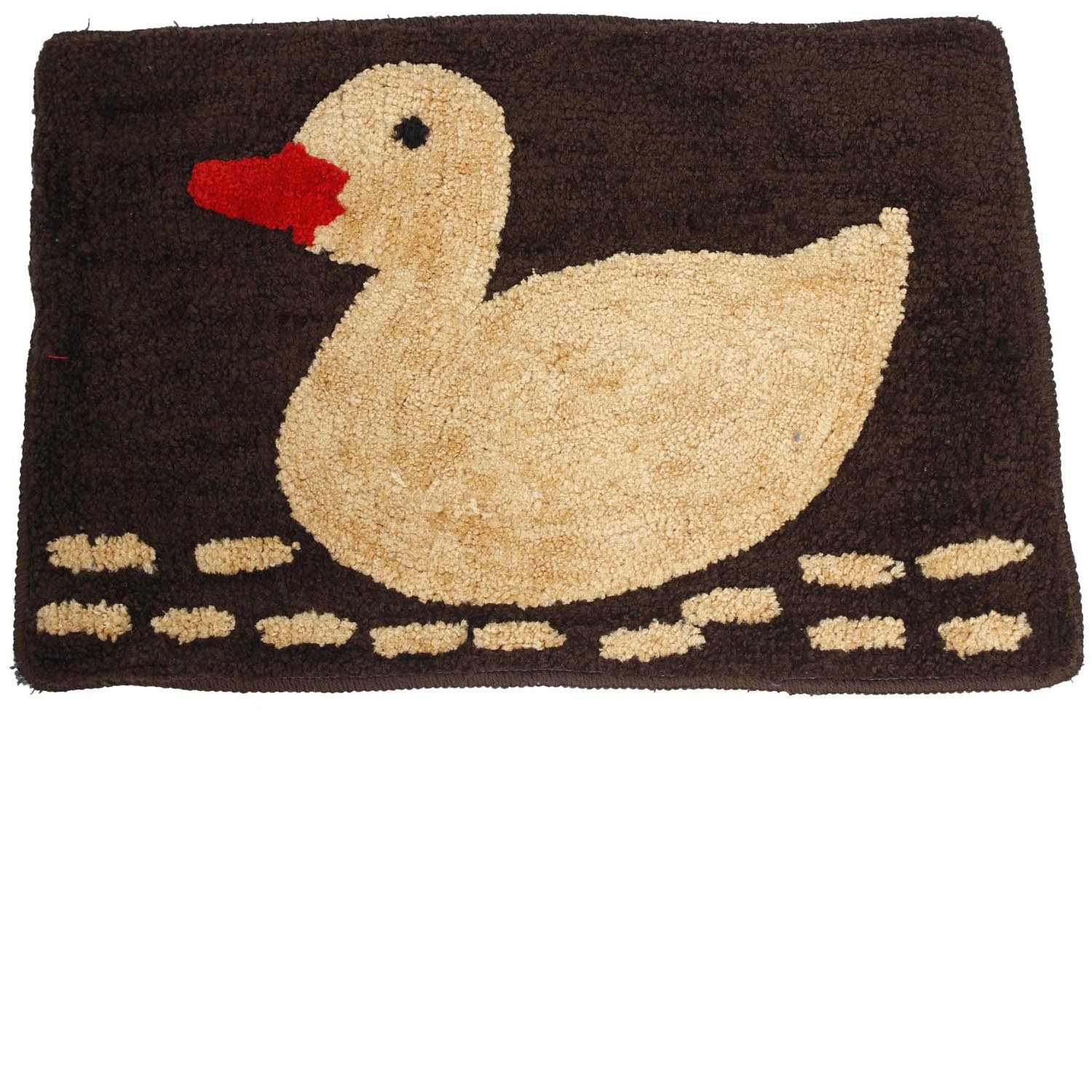 Door Mat Anti-Slip Living Room Bath Room Quick Drying Absorbent Mat for Home and Kitchen | Size (60cm x 40cm) | Duck Design | Brown Colour