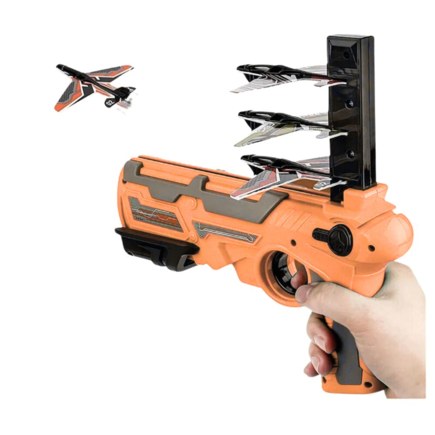 Imaa Toys. Fun Foam Aircraft Glider for Kids | Safe Outdoor & Indoor Flying Toy | Easy to Use Handheld Airplane Launcher (Multi Colour)