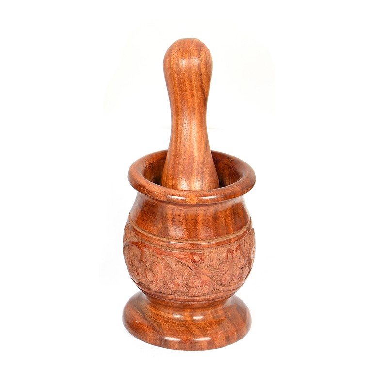 Mini Wooden Mortar and Pestle - Perfect for Small Scale Grinding