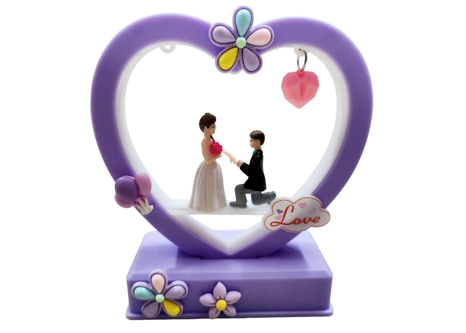 Romantic Couple Heart Shape with Lights Couple Decorative