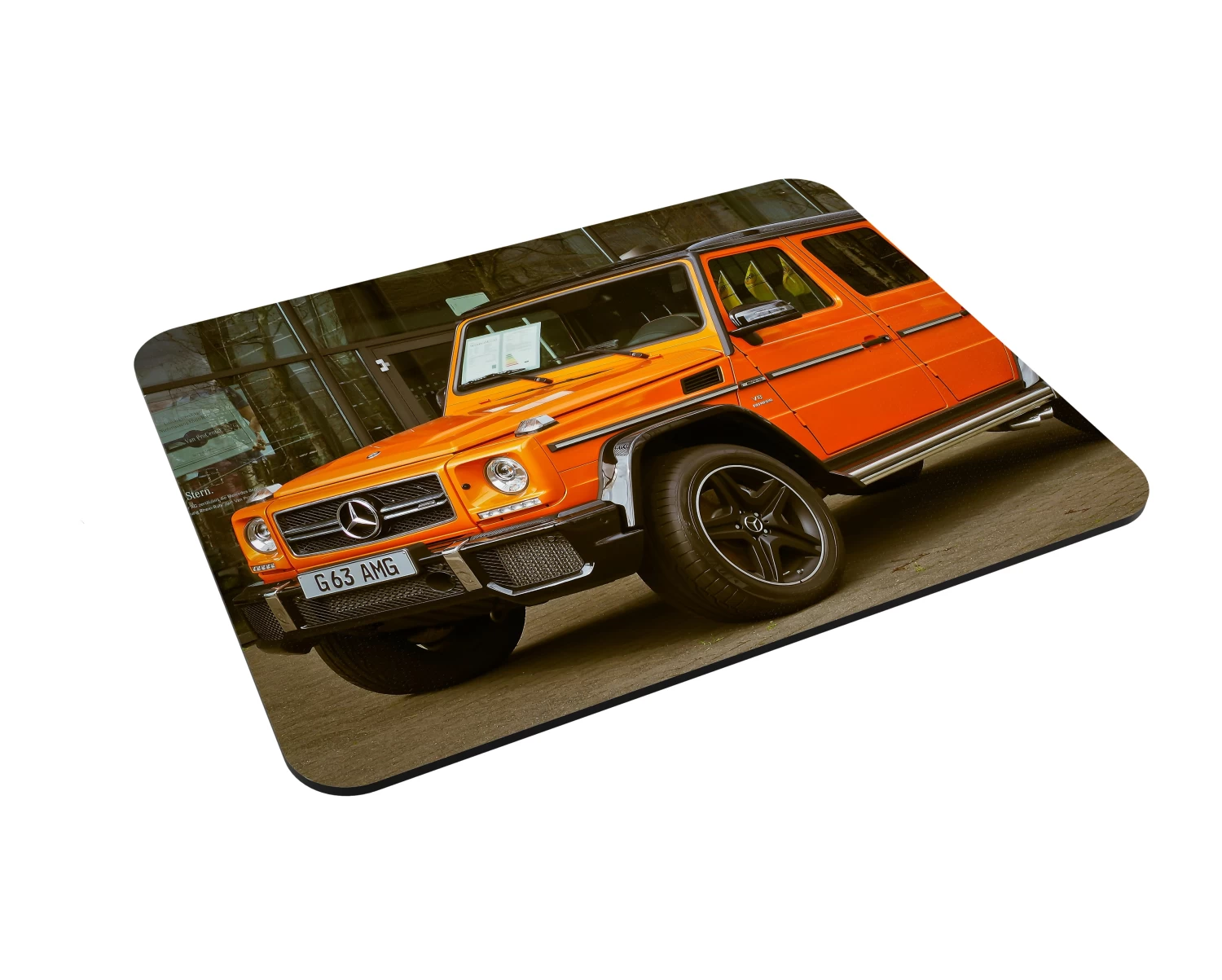 Car-Themed Benz Orange Car Mouse Pad – Premium Non-Slip Mouse Pad with Stunning Car Image Designs – Durable & Comfortable for Work, Gaming, and Home Office