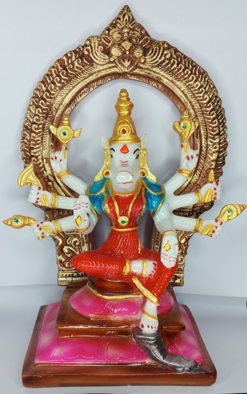HEENA HOME DECOR Sri Maha Varahi Amman / Varahi devi / varahi maa Statue Idol for Pooja Room, Living Room Office and Decorative polymarble idol -23 cm (Multicolour)