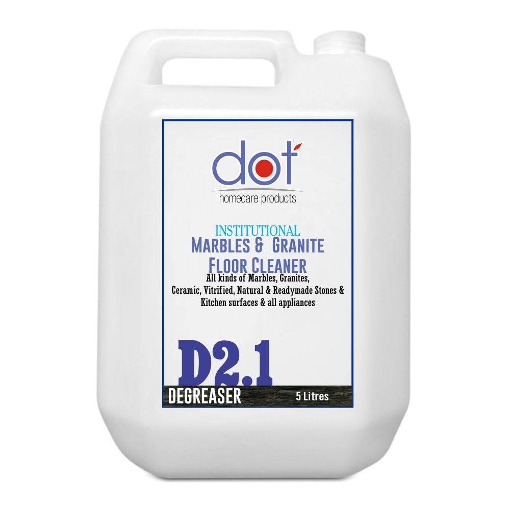 DOT Marbles, Granite Floor Cleaner 5 Litres | Degreaser | Indian and Imported floorings, fiberglass sinks, kitchen surfaces, heavy oil stains, White Patch Remover 100grams