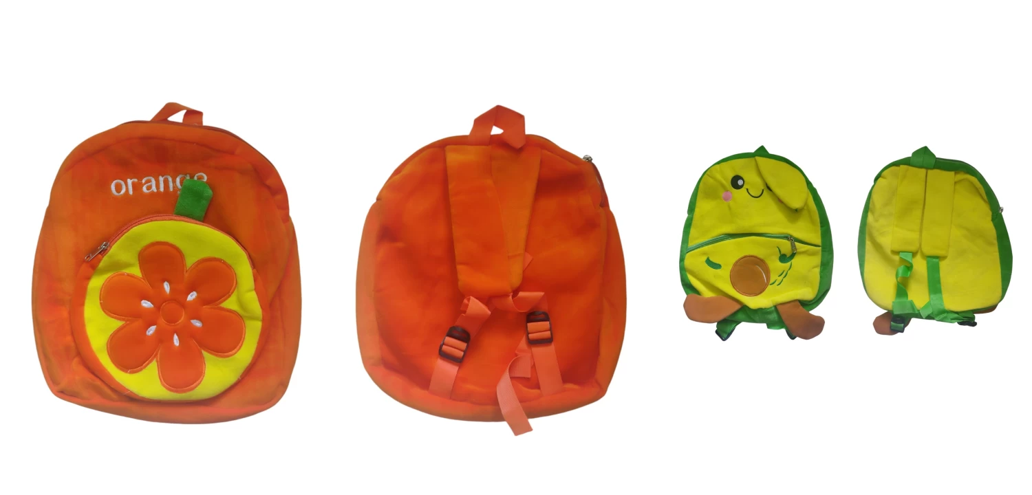 Cuddly Explorer Set – Adorable Kids' Plush Backpack + Pineapple or Mango Plush Backpack