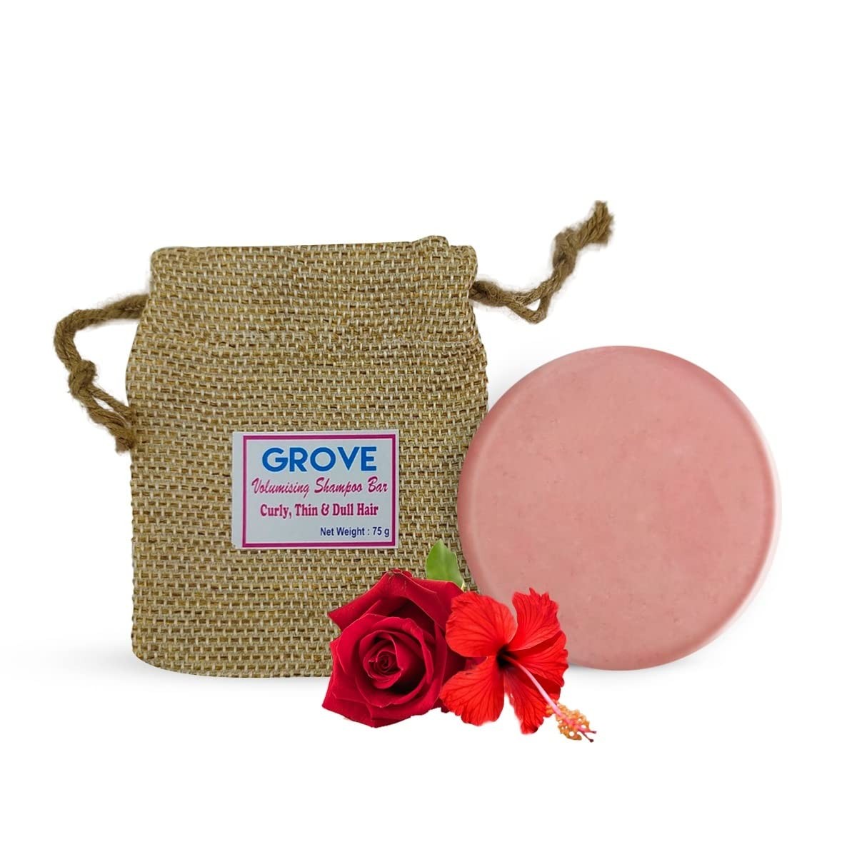 Grove Volumizing Shampoo Bar For Curly, Thin & Dull Hair| Enriched With Silk Protein, Hibiscus Oil