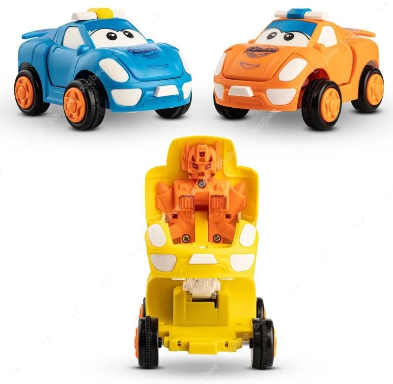 Transform car Series Toys, Toddlers push pull Toys, (Pack of 2, Color May Vary) Made in India