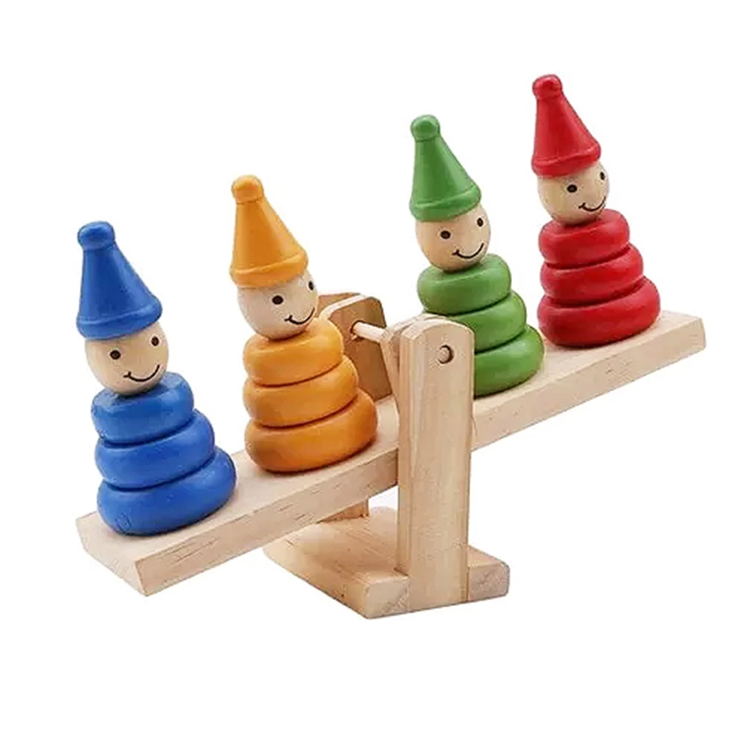 Clown Balance - Wooden Clown Balancing Game Toy Seesaw Game fo Kids and Toddlers Suitable for All Ages