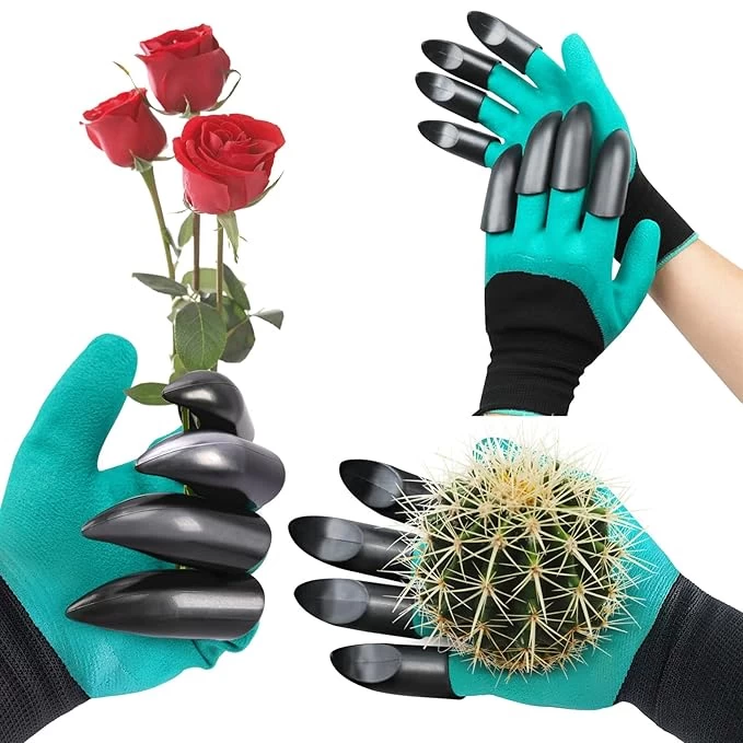 Heavy Duty Gloves for Gardening: With Claws, Washable, 1 Pair