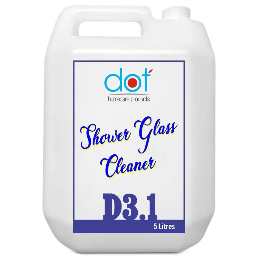 DOT Shower Glass Cleaner for bathroom 5 Litres | Remove Heavy & Tough Lime Scale, Salt Stains and Hard Water marks & shower door bottom stains, Floor Polish 100grams