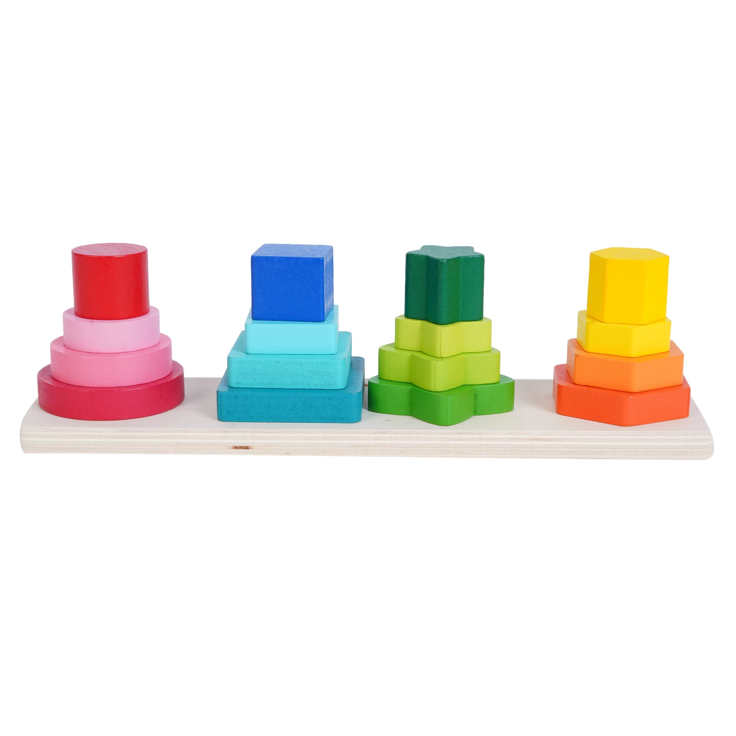 Wooden Geometric Colour Recognition Shape Sorters Toys for Kids