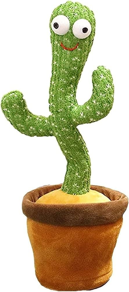 Dancing Cactus Talking Toy, Cactus Plush Toy, Wriggle & Singing Recording Repeat What You Say Funny Education Toys