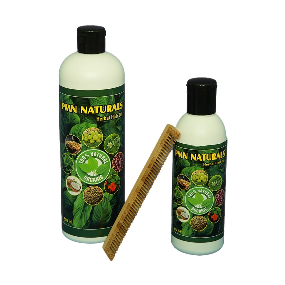 PMN NATURALS Herbal Hair oil | combo of 500ml & 200ml | Free wooden comb