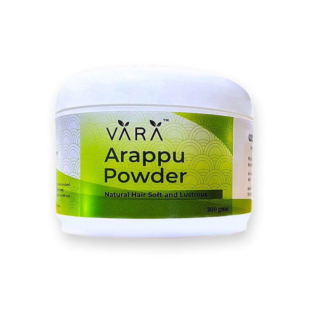 VARA Natural Arappu Powder - 100% Natural Arappu Powder Traditional Hair Wash & Hair Conditioner - 300g, Pack of (01)