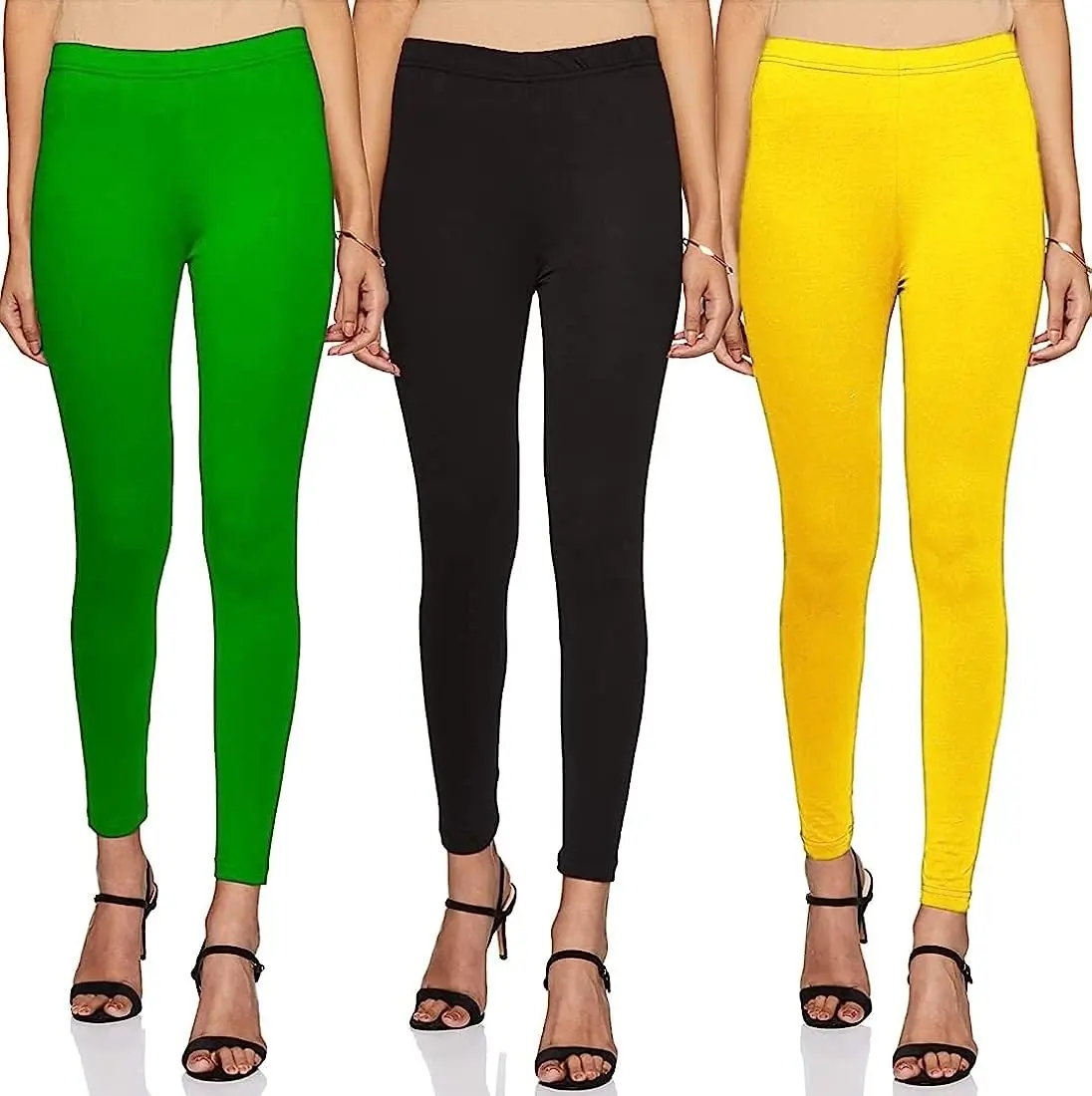 Women Leggings Multi Color Combo Pack 3 | REGULAR Cotton Leggings