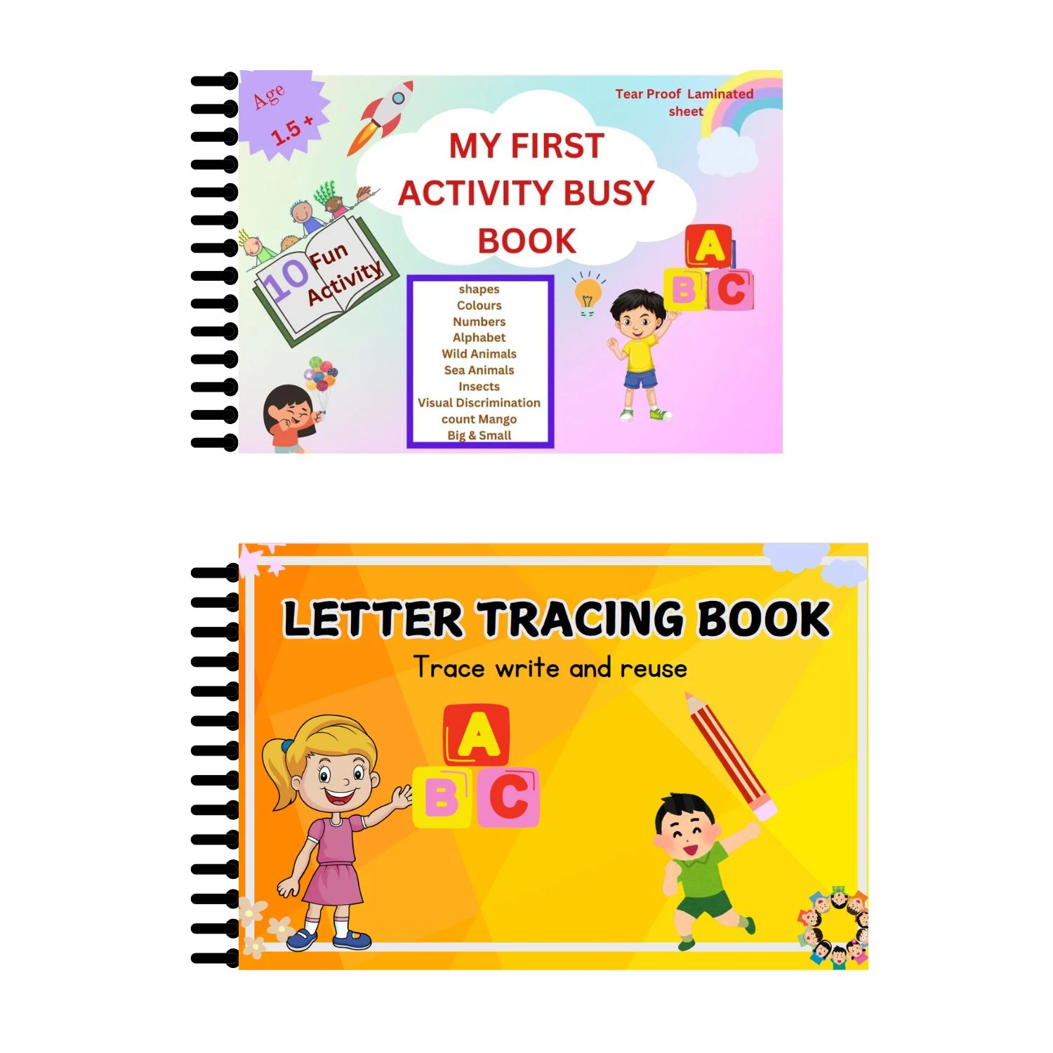 ENGLISH AND LETTER TRACING BOOKS