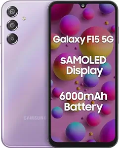 Samsung Galaxy F Series F15 5G Dual Sim Smartphone (8GB RAM,128GB Storage) 6.4 inch FHD+ Super AMOLED Display Light Violet