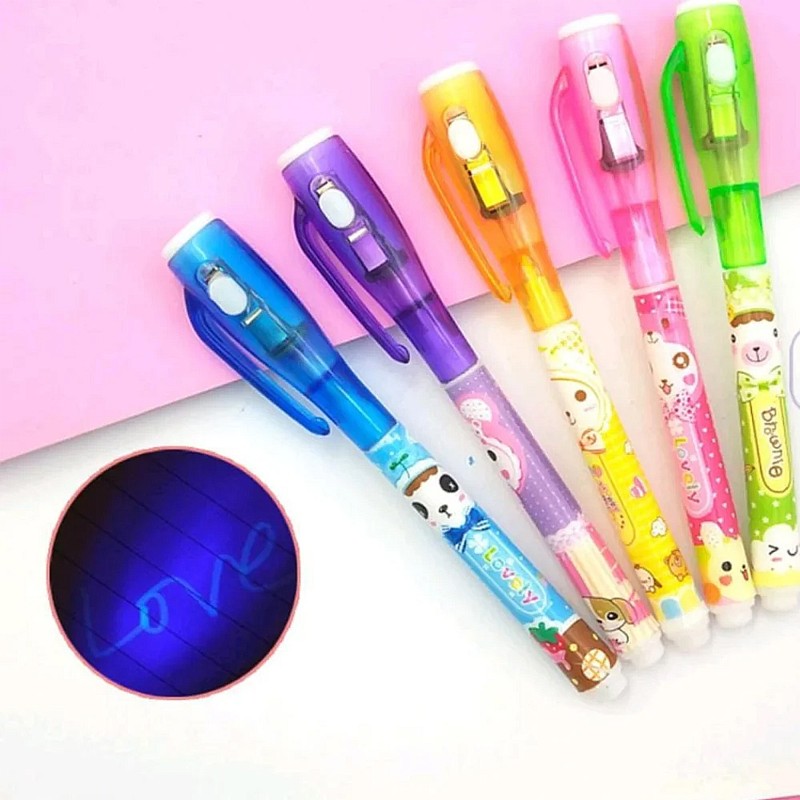 Invisible Ink Pens - UV Pen with Disappearing Ink Marker and Backlight Pen for Secret Message| Kids Party Favors and Stocking Stuffer