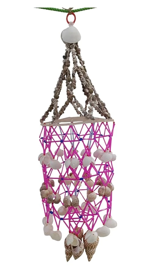 AREMBI Shell Hanging Decor, Handcrafted Decorative Sea Shells, Home Balcony Garden Decoration-Roof Hanging-Home Decor