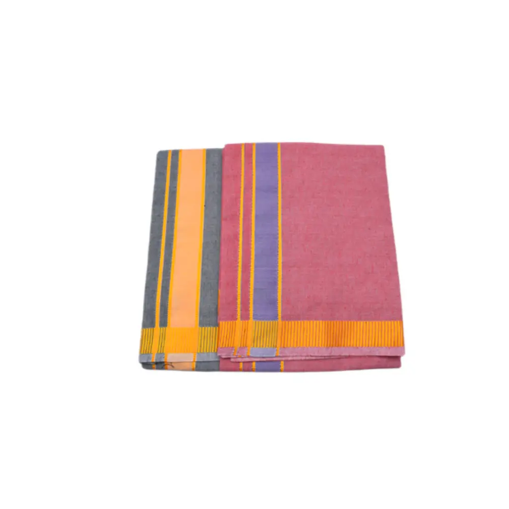 Men’s Cotton Dhoti - 100% Cotton Lungies for Men (Multicolour)