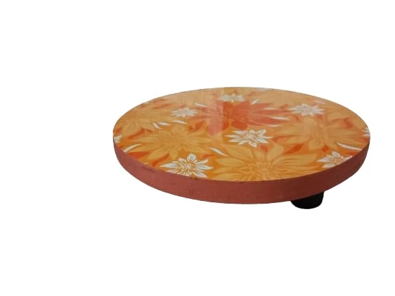 Simsnura Chapati Rolling Board/Wooden Roti Roller/Kattai Chapati Roller/Chakla Roti Maker/Wooden Chappathi Chapathi Rolling Board/Roti Maker/Polpat latna(Size:10 INCH Diameter Random Colour)