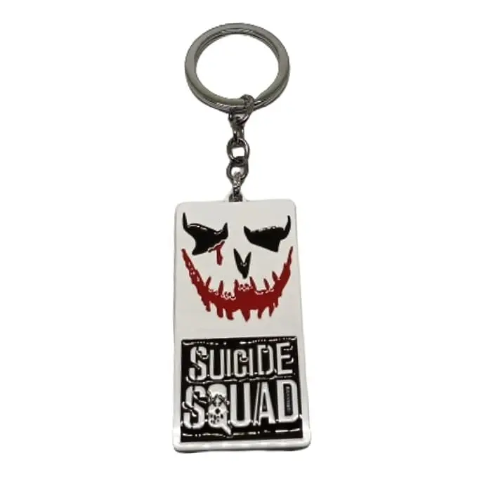 Shra Store Joker Metal Keychain and Keyring | Key Ring for Car Bike Home Keys | Key Chain for Men Boys (White & Red)