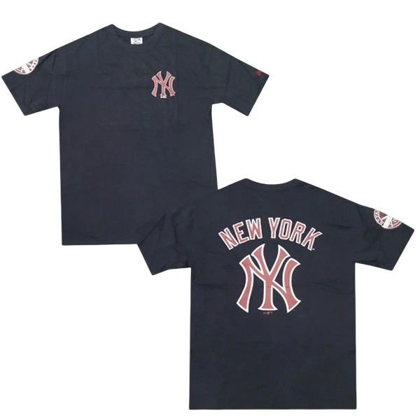 New York Yankees Oversized Logo Tee – Navy Blue MLB Heritage Style