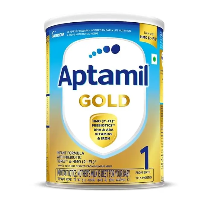 Aptamil Gold Infant Formula Milk Powder for Babies - Stage 1 (Upto 6 months) - with HMO and Prebiotics - 400gms - Tin