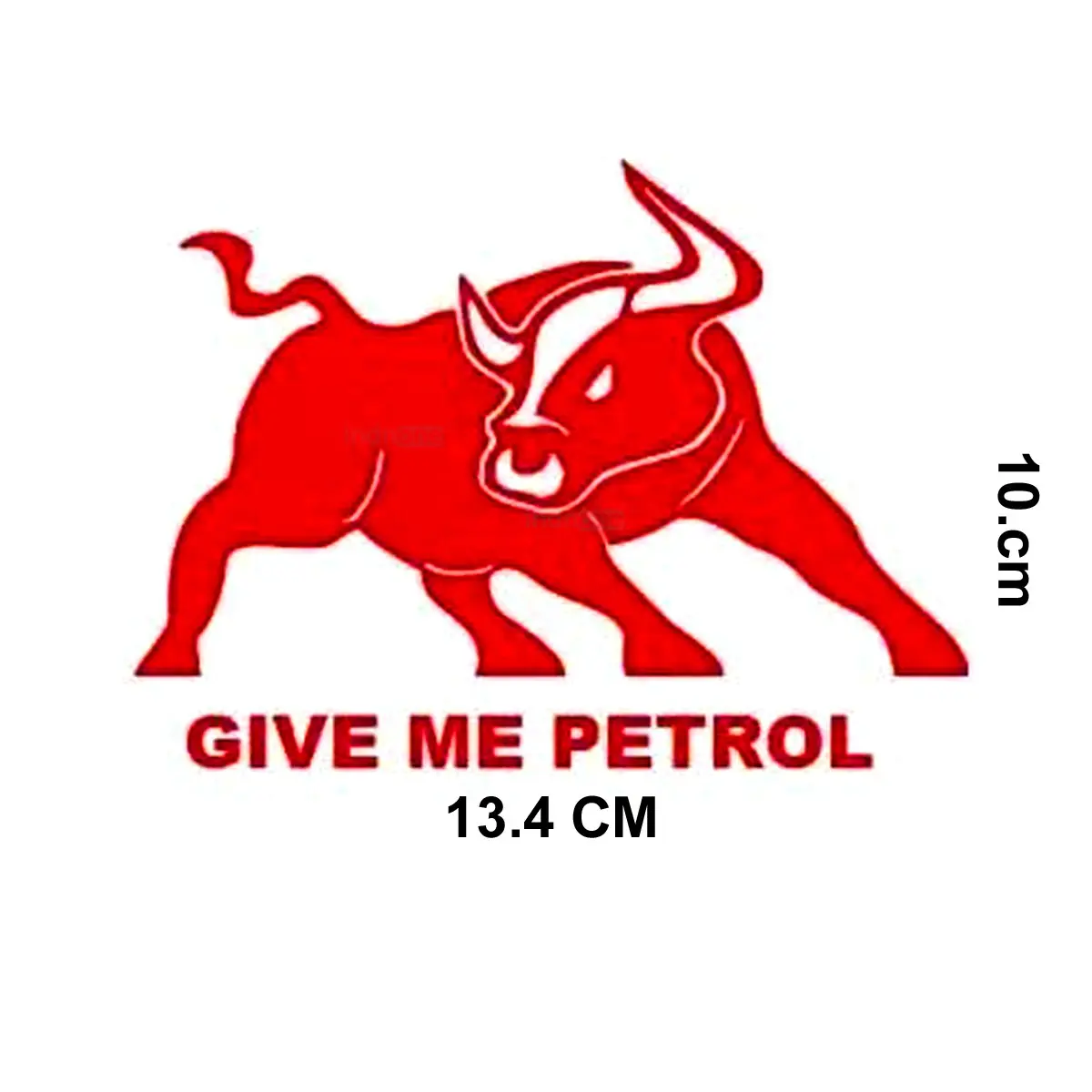 indnone® Jellikattu Logo Car Sticker for Car. Car Sticker Stylish Fuel Lid | Red Standard Size