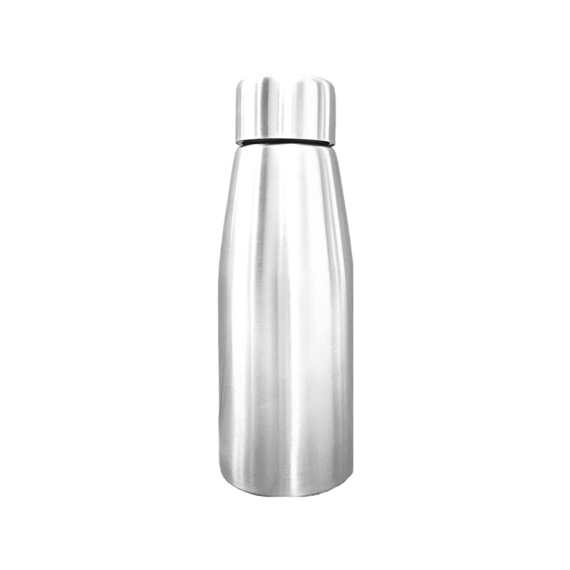 Stainless Steel Water Bottle 500 ml |Set of 1 | Silver | Matte Finish | Single wall water bottle