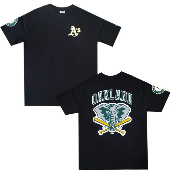 Oakland A’s Black Tee – Elephant Emblem Edition