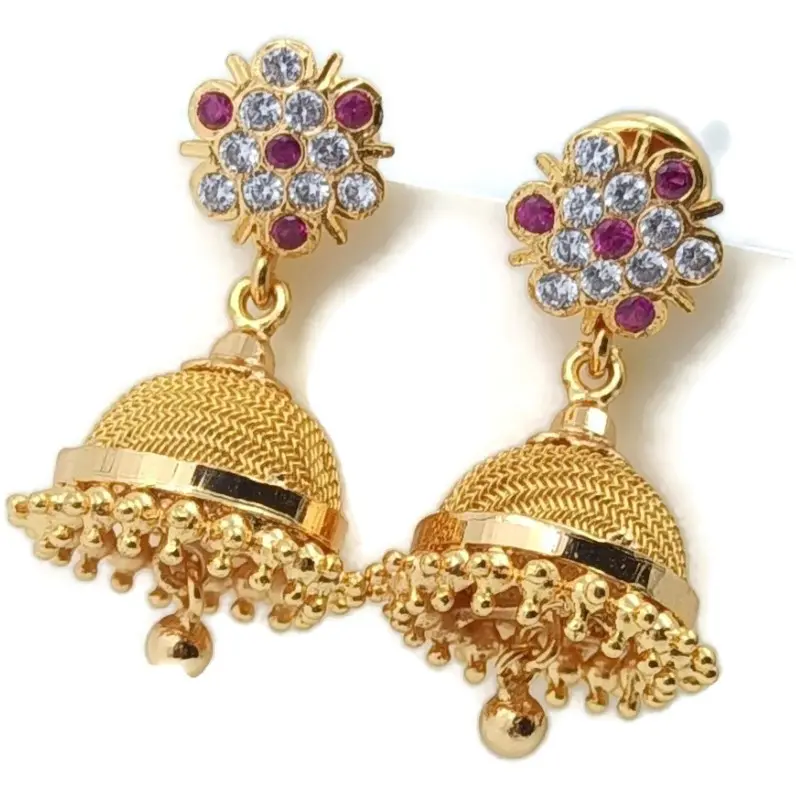 Impon jimiki five metal (panchaloha) jhumkha earring