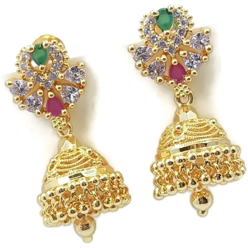 AD stone earring (jhumkha)