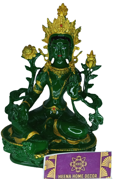 Goddess Green Tara/Tara MAA/ 8" Tibetan Buddhist in POLYRESIN Idol 21 CM Height