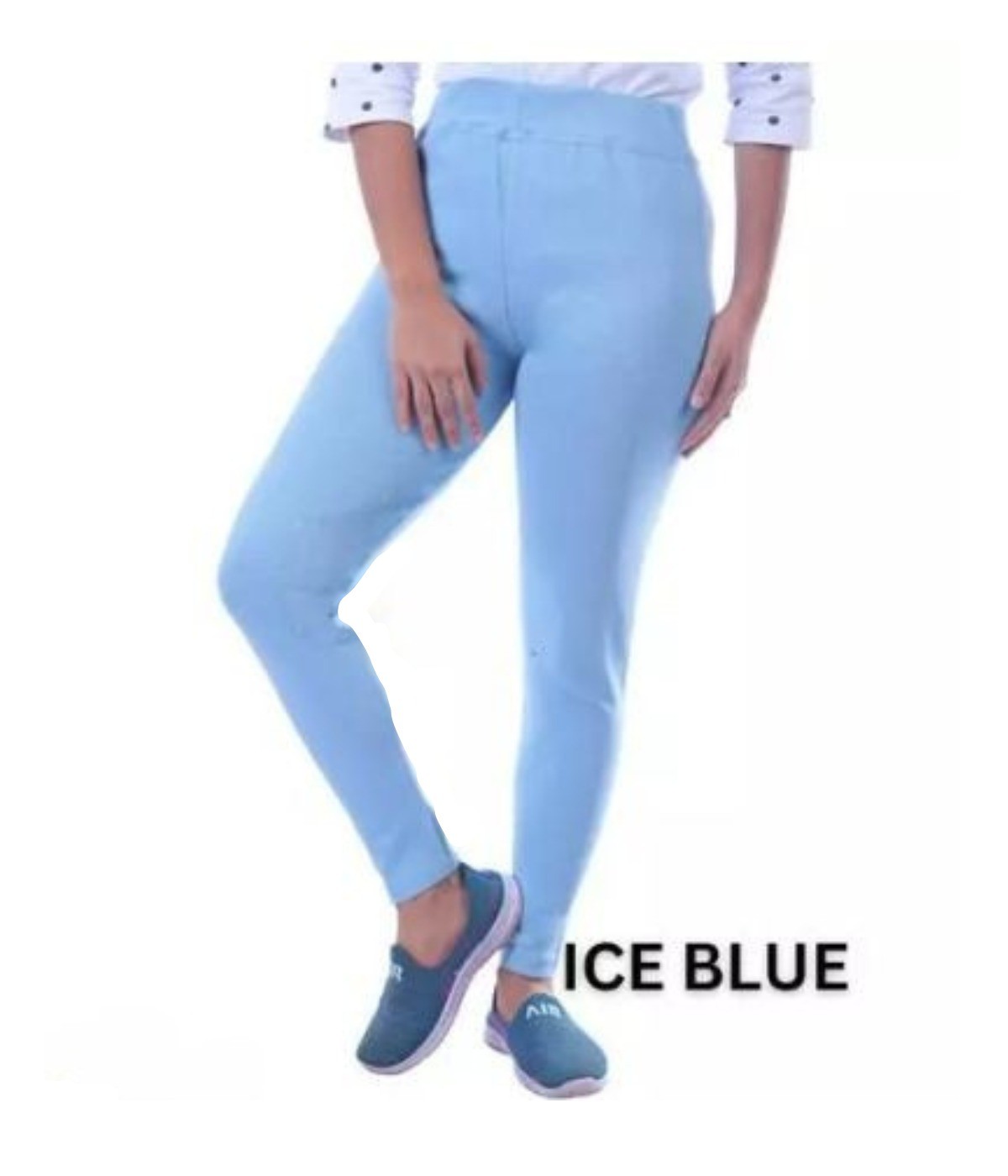 Jegging for women plain ice blue