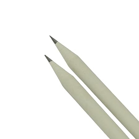 HUMAART SOCIAL ENTERPRISE® - White paper Pencil Handmade Paper Pen and Pencil Products - Sustainable and Unique Writing Instruments - (Set of 12)