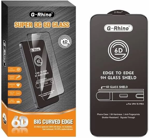 G-Rhino Super OG 6D Glass Screen Protector for OPPO A3 5G - Anti-Fingerprint, Ultra Smooth, 9H Hardness, High Definition, Full Coverage, Easy Installation, Tempered Glass