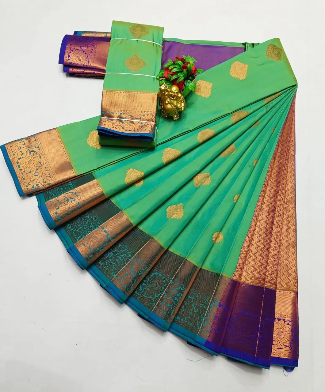 Kanchipuram semi Soft silk model sarees.