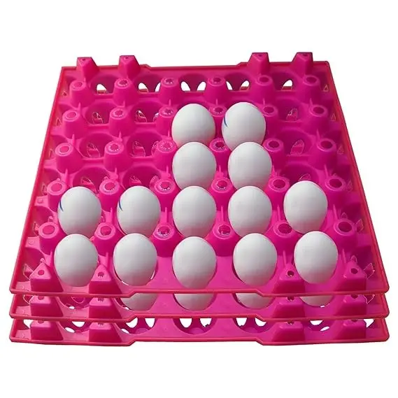 (Pack of 10_Multicolor) Egg Trays Plastic for Storage 30 holes(28 x 28 x 5) cms