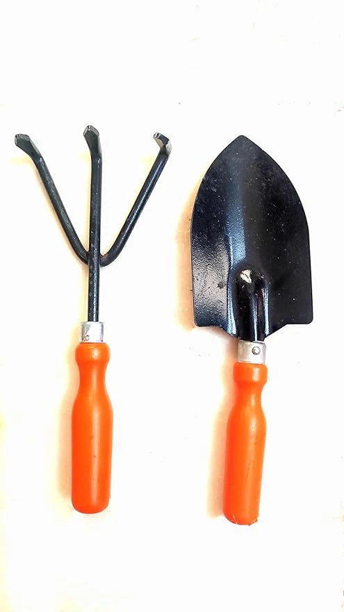 Metal Black and Orange Color Trowel for Home Gardening Tool (Metal Trowel Tool) Pack of 2