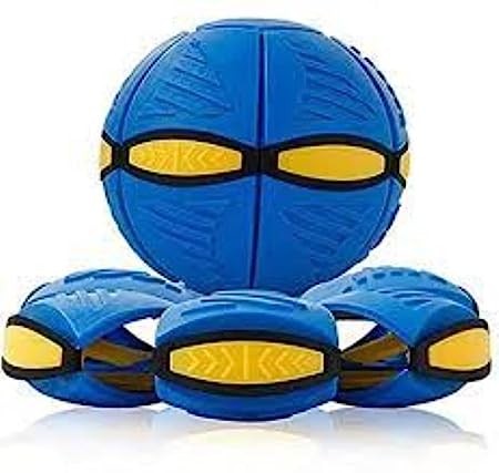 Flying Saucer Ball, Enchantment Ball, Frisbee Twisting Ball, Distortion Light UFO, Deformity Sorcery Football Level Toss Ball, with Drove Light Flying Toys Parent-Youngster Toy (blue)