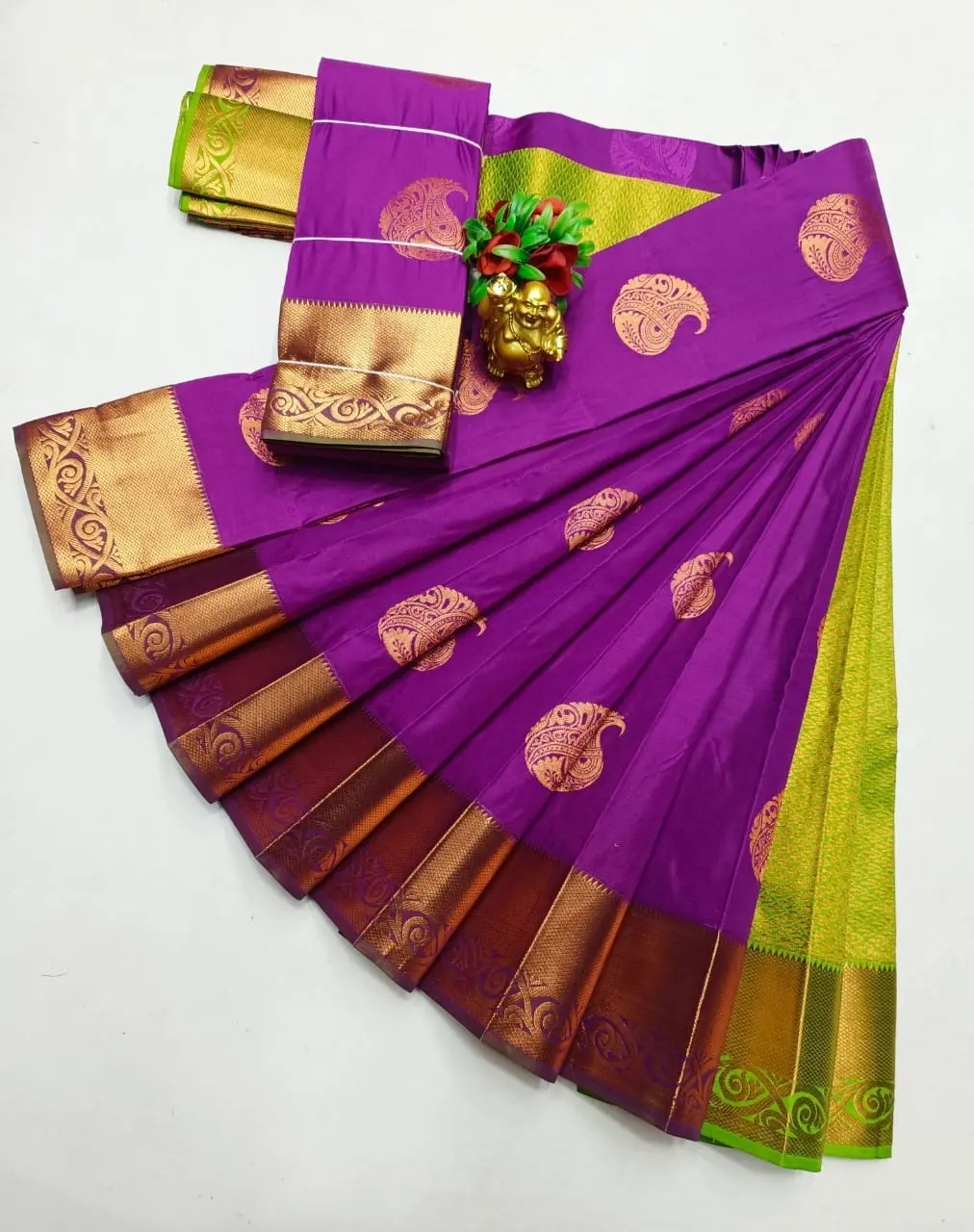 Kanchipuram semi Soft silk model sarees.