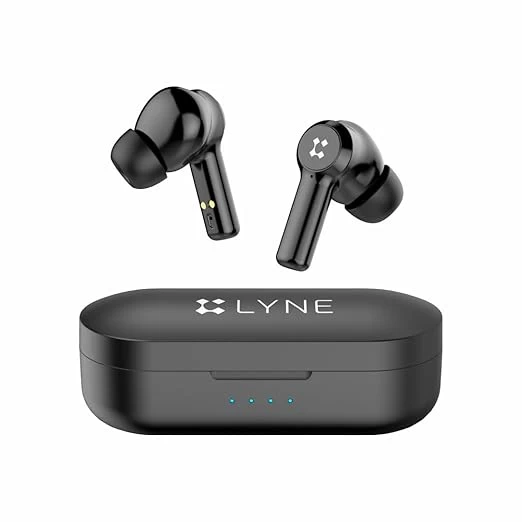 LYNE by U&i CoolPods 1 24Hours Battery Backup True Wireless Earbuds with 10mm Drivers Bluetooth Headset (Black)