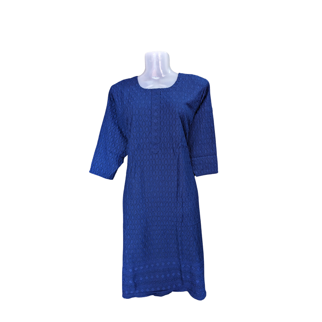 Women's kurta Cotton Blend Straight Chikankari Embroidered Kurti, office wear, casual wear