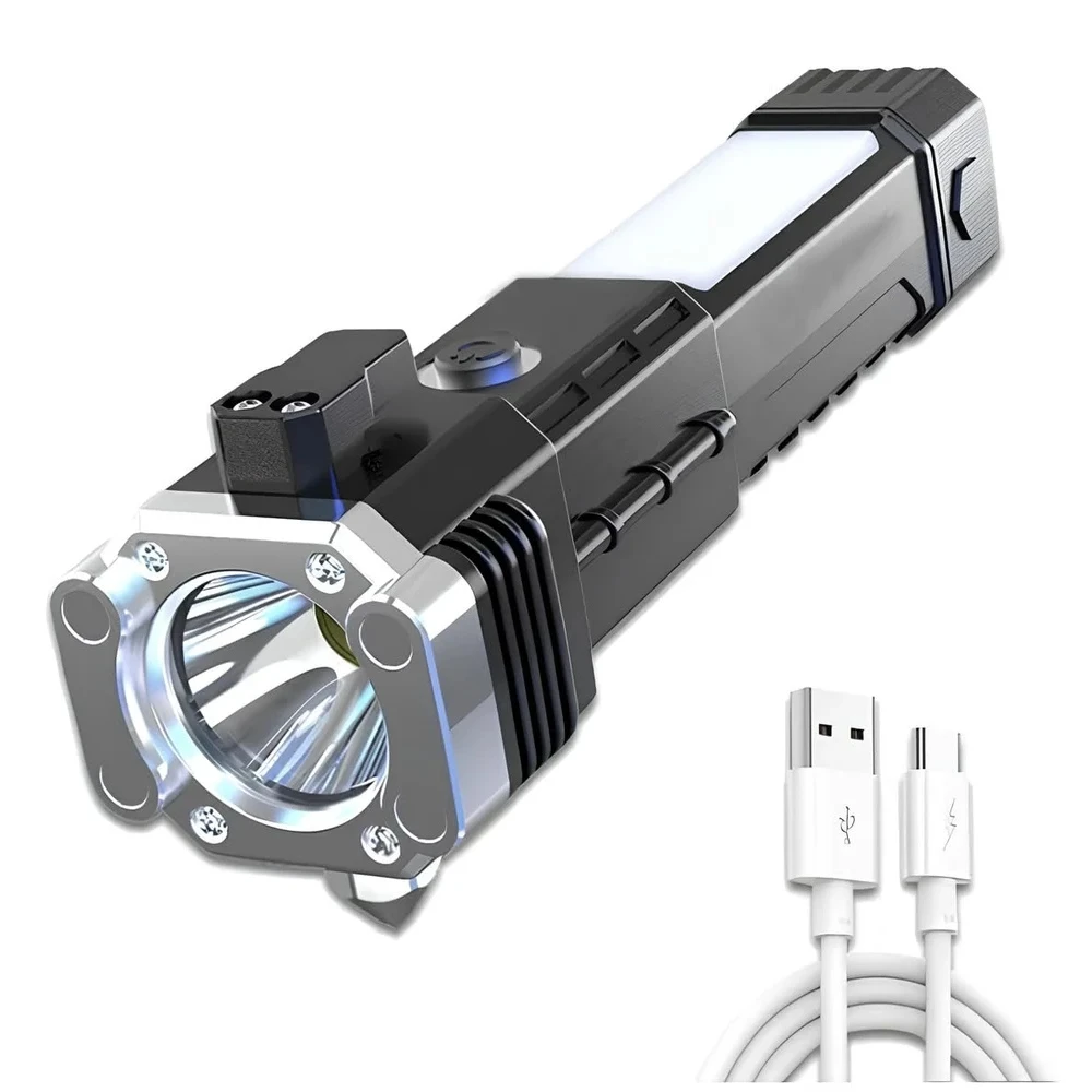 CUTDOT | 8-in-1 Multi-Functional Long Range  3W LED Torch with Rechargeable Emergency Light | Flashlight  with Table Lamp | Power bank USB Charging | Durable ABS Body | Pack of 1