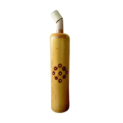 HUMAART SOCIAL ENTERPRISE - Bamboo Water Bottle (Sling Cap) (1lt Capacity) Handmade Bamboo Products - Sustainable and Stylish Home Decor and Utility Items