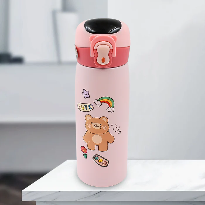 Smart Vacuum Insulated Water Bottle With Led Temperature Display (450 Ml Approx / Mix Color & Design)